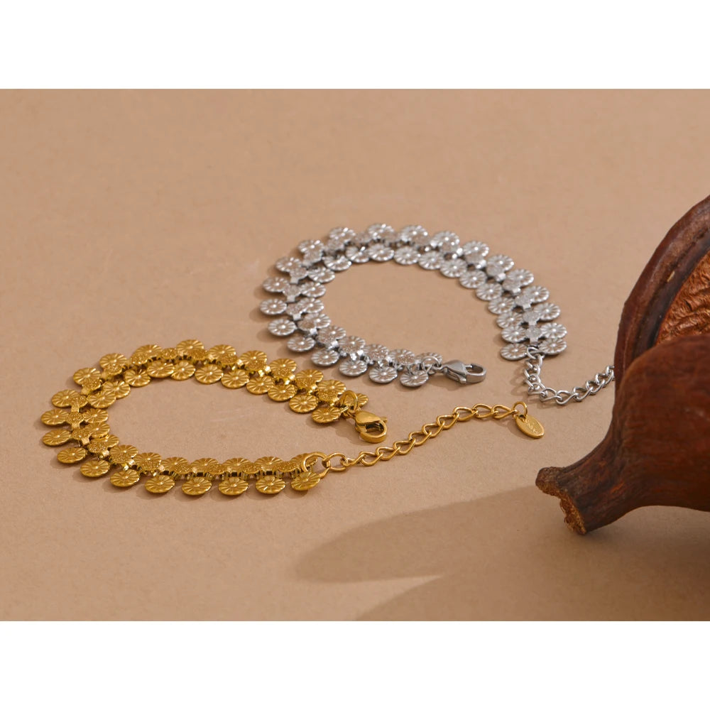 CORA GOLDEN NECKLACE/BRACELET SET