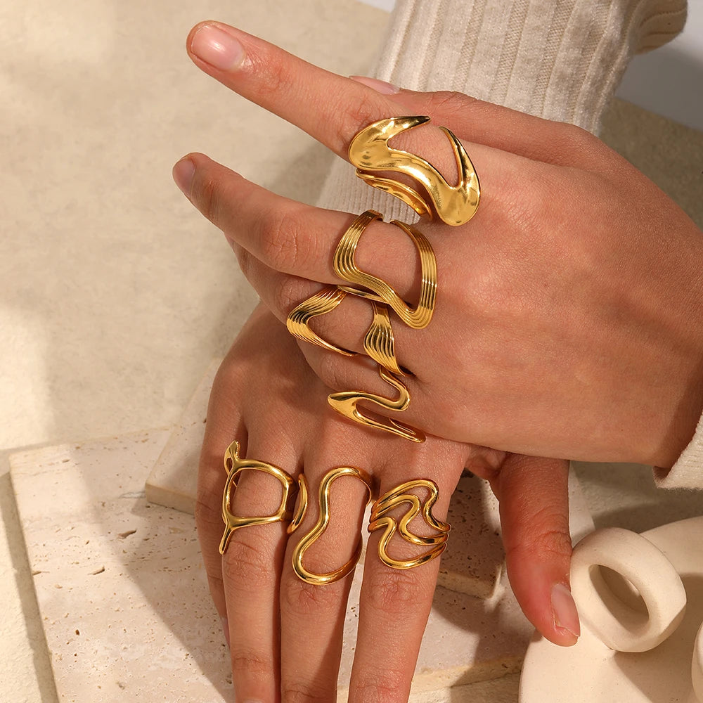 STYLISH IRREGULAR RINGS