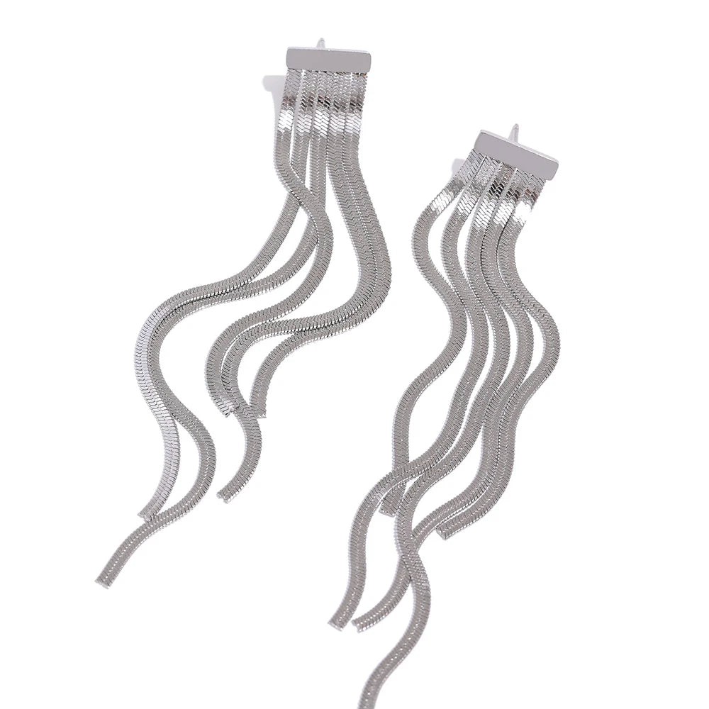 BARBARA GOLDEN WAVES EARRINGS