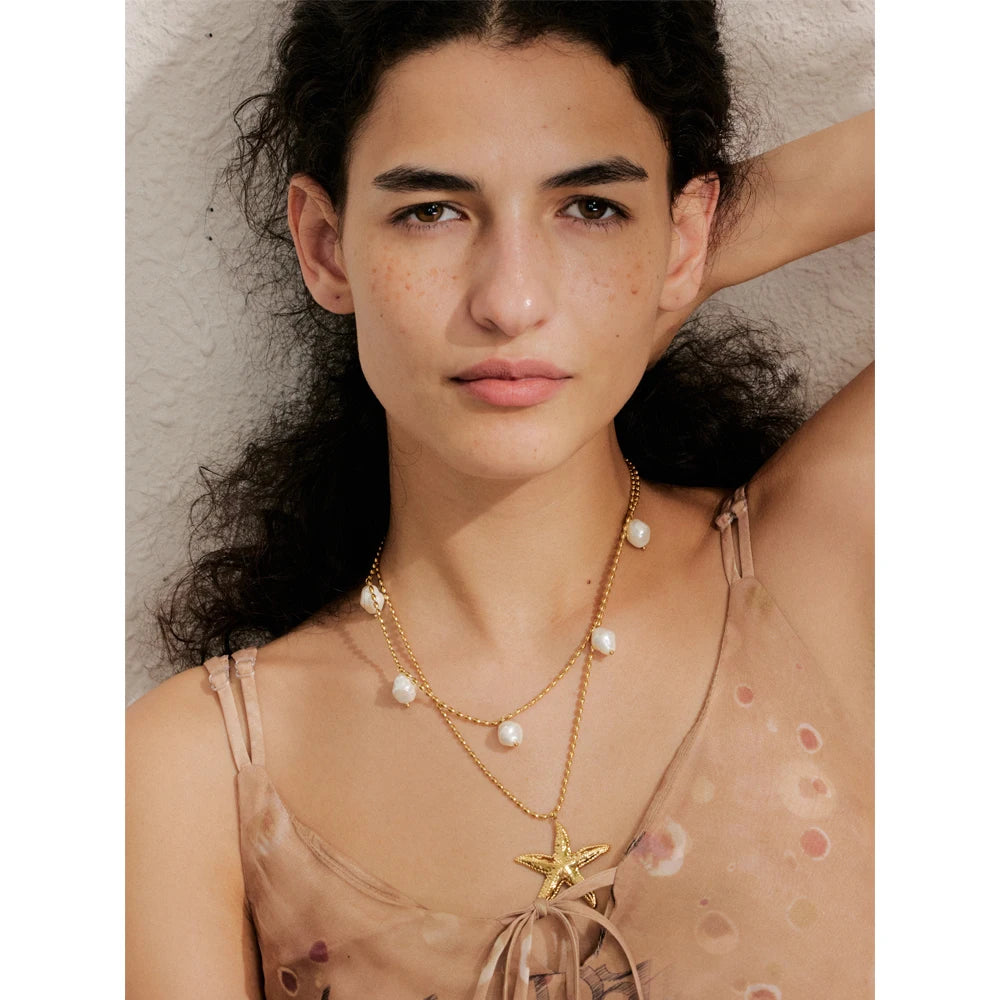 PEARLS STARFISH NECKLACE