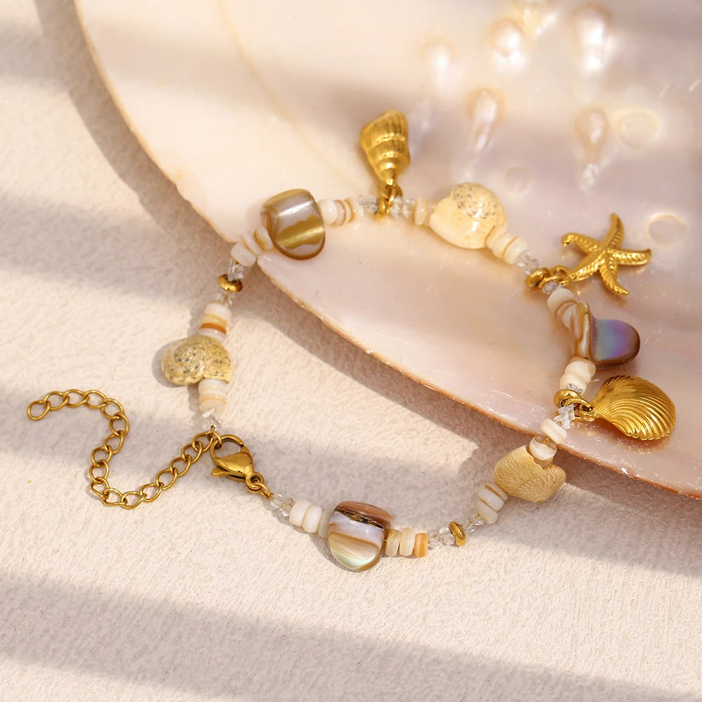 BEACH STYLE NECKLACE AND BRACELET SET