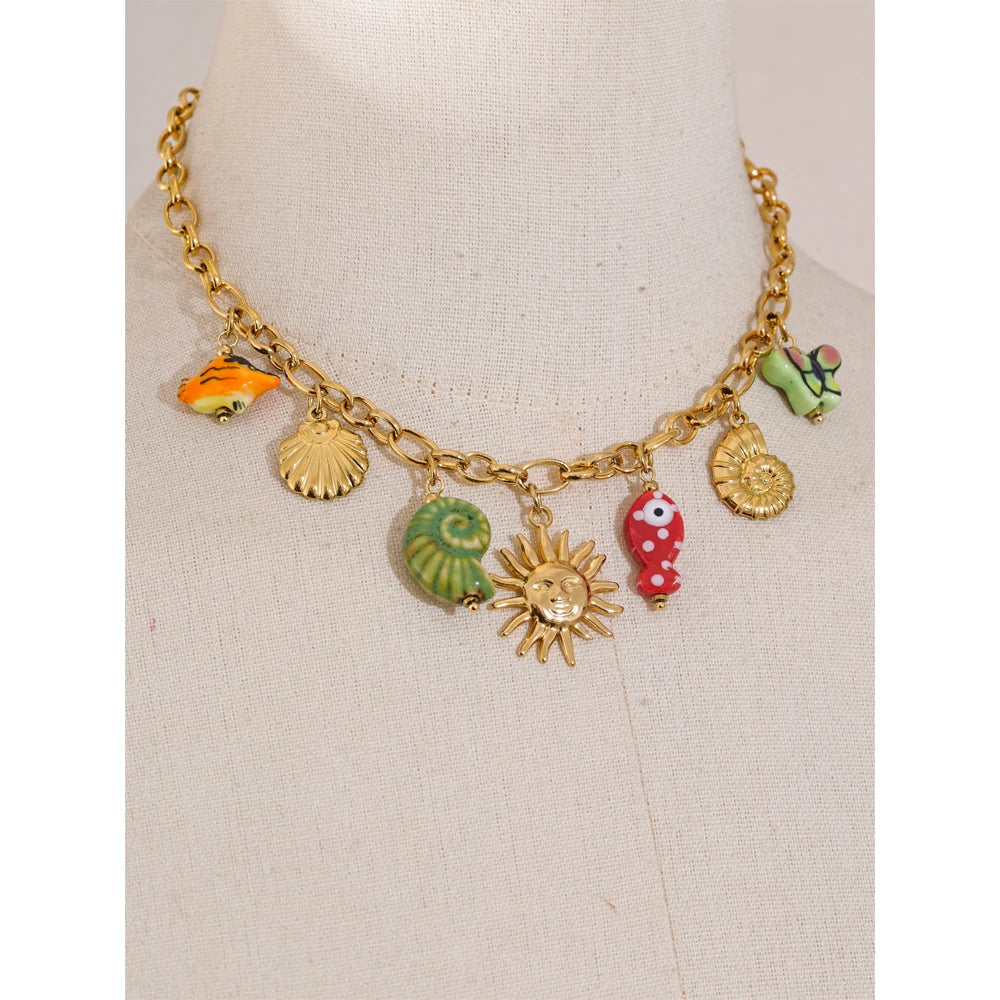 BEACH SHELLS HANDMADE NECKLACE