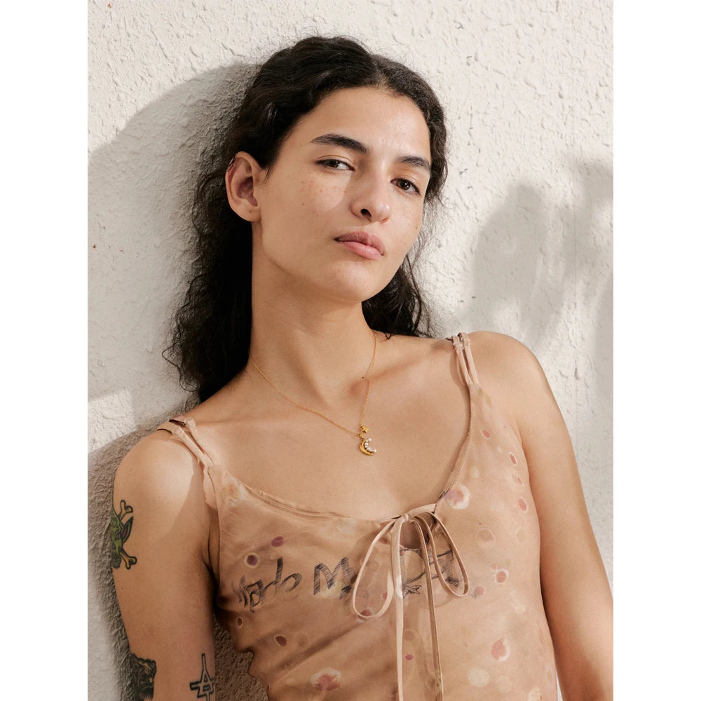 AVA SHINY MOON NECKLACE