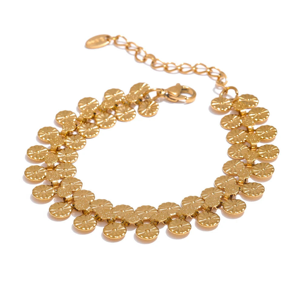 CORA GOLDEN NECKLACE/BRACELET SET