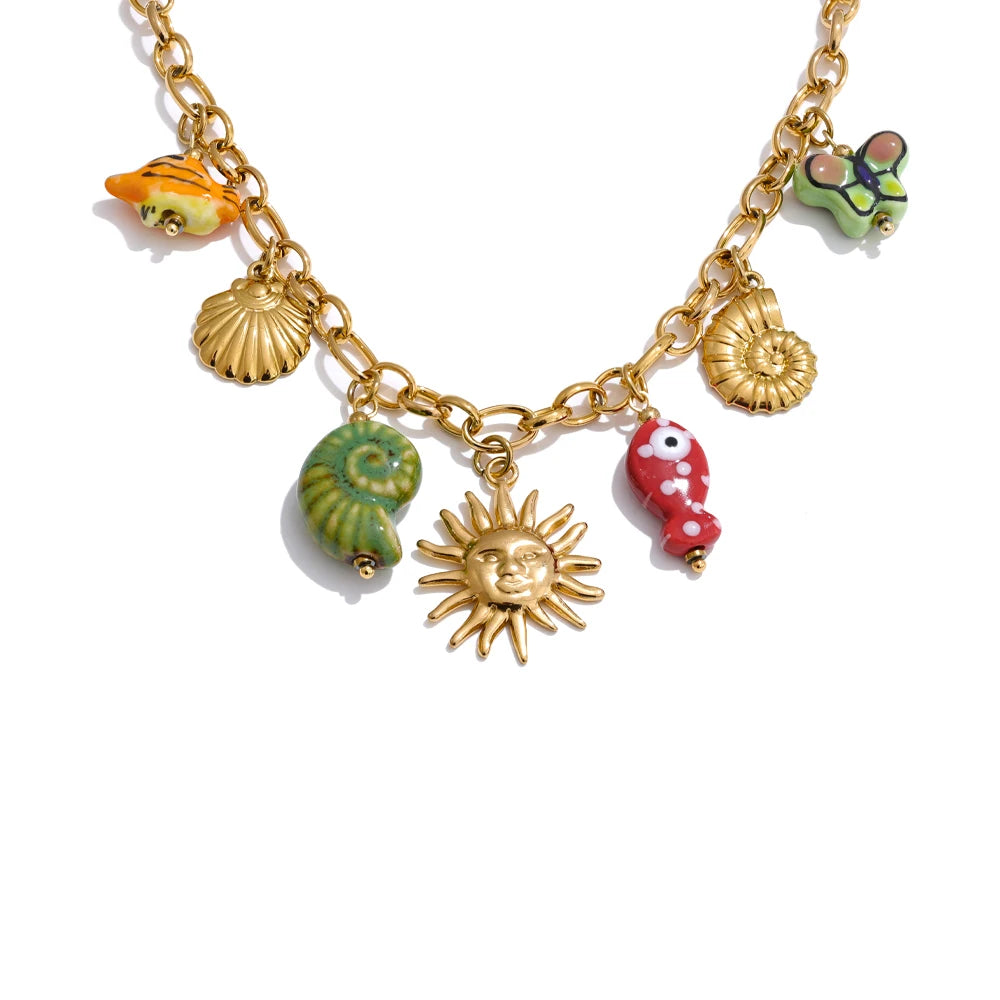 BEACH SHELLS HANDMADE NECKLACE