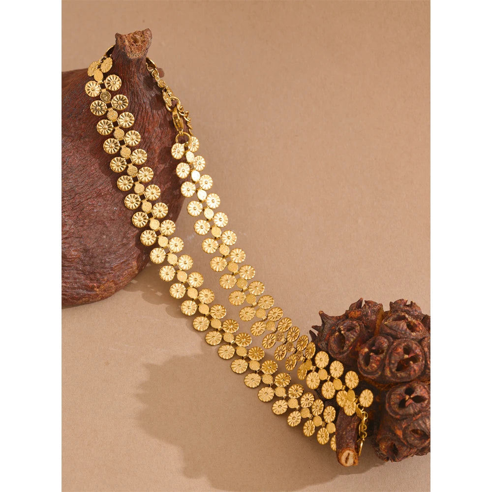 CORA GOLDEN NECKLACE/BRACELET SET