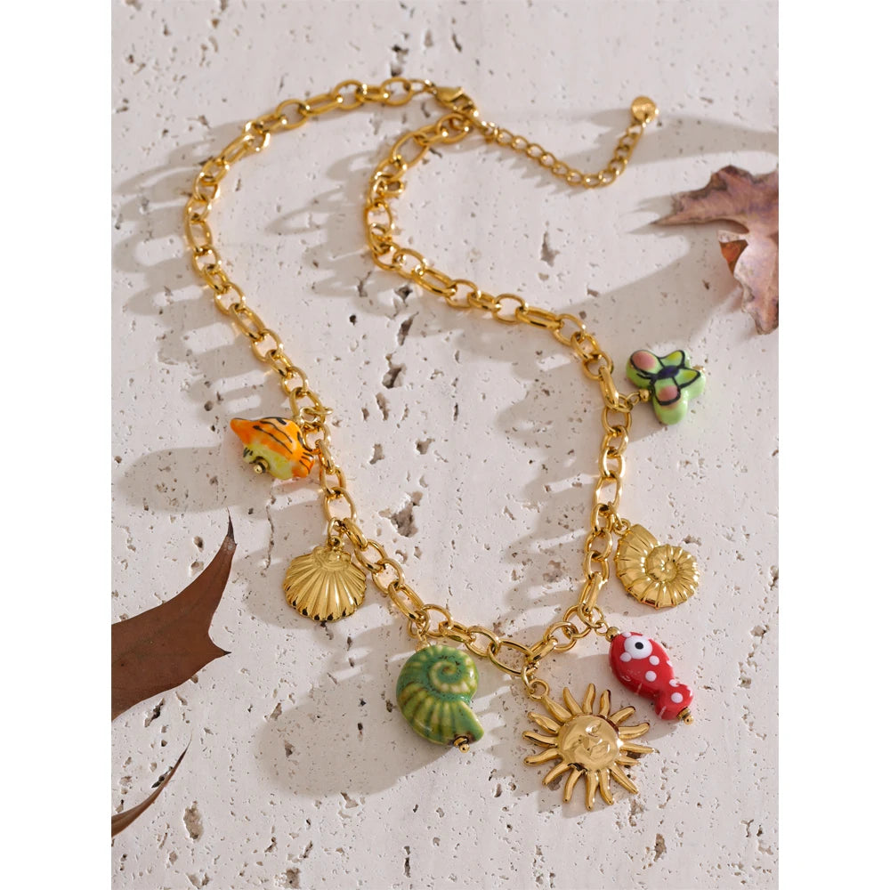 BEACH SHELLS HANDMADE NECKLACE