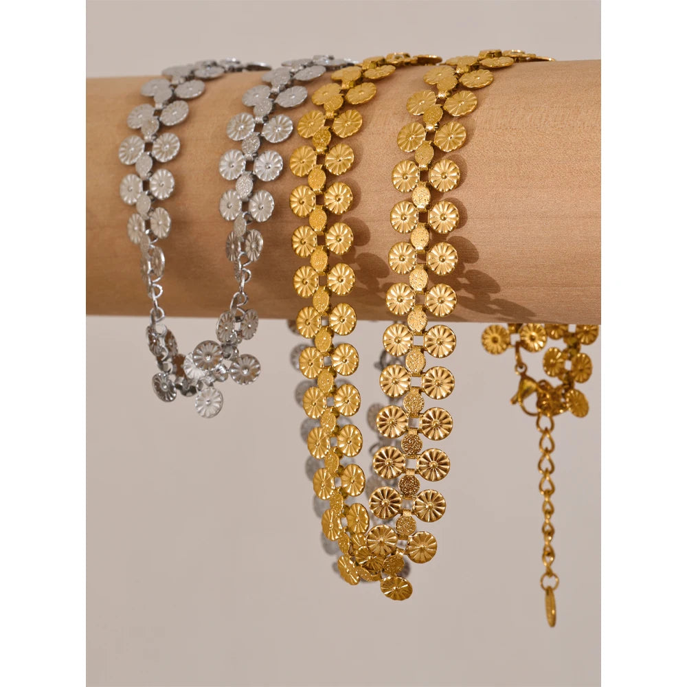 CORA GOLDEN NECKLACE/BRACELET SET