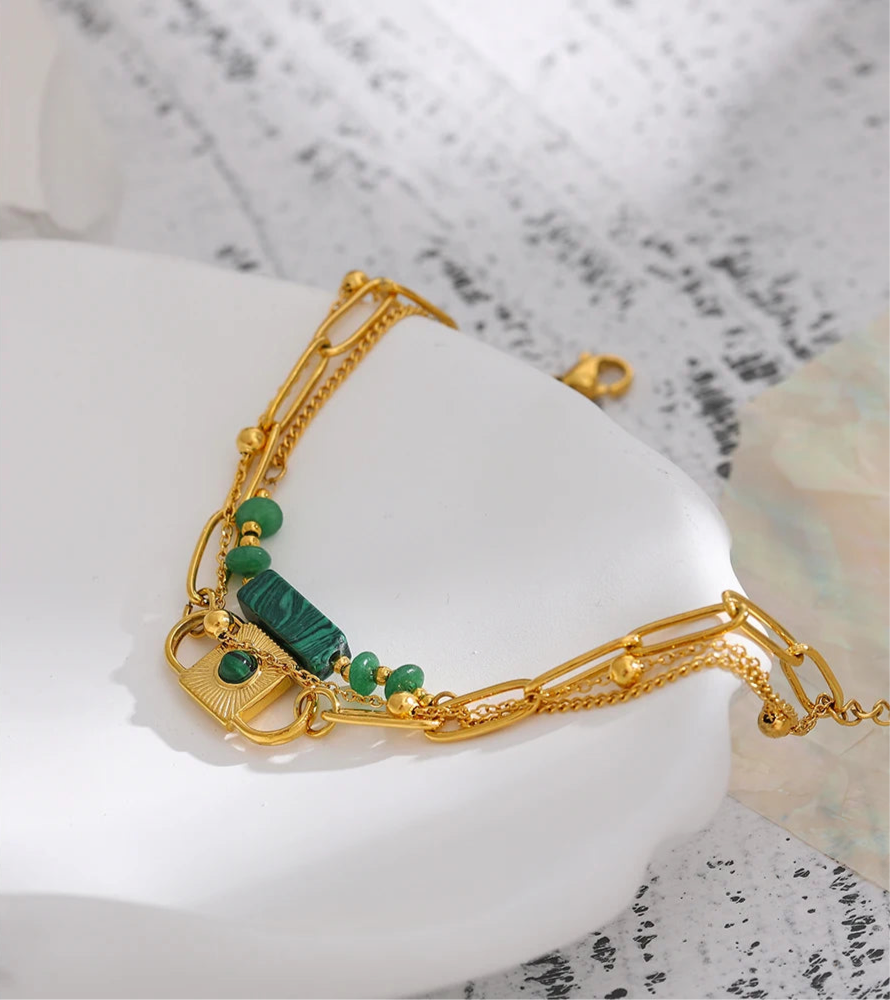 EMERALD CHAIN BRACELET