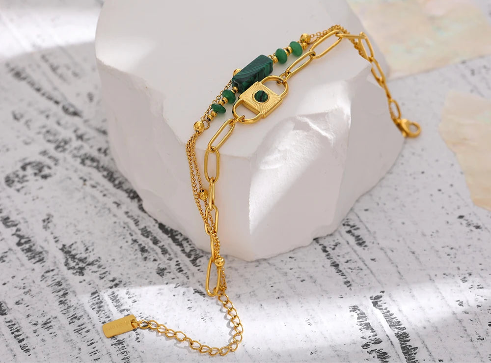 EMERALD CHAIN BRACELET