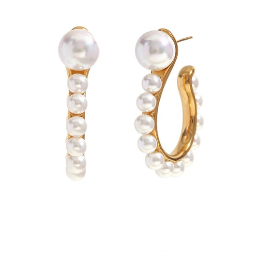 PEARLS LINE EARRINGS