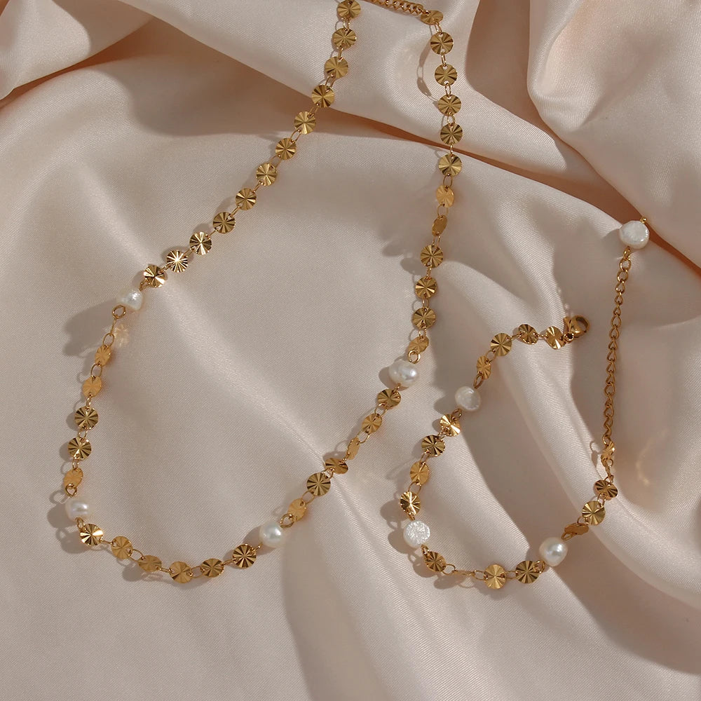 PEARLS NECKLACE&BRACELET SET