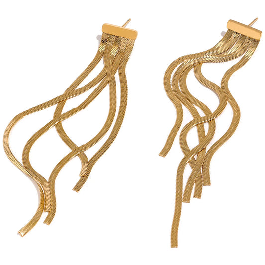 BARBARA GOLDEN WAVES EARRINGS