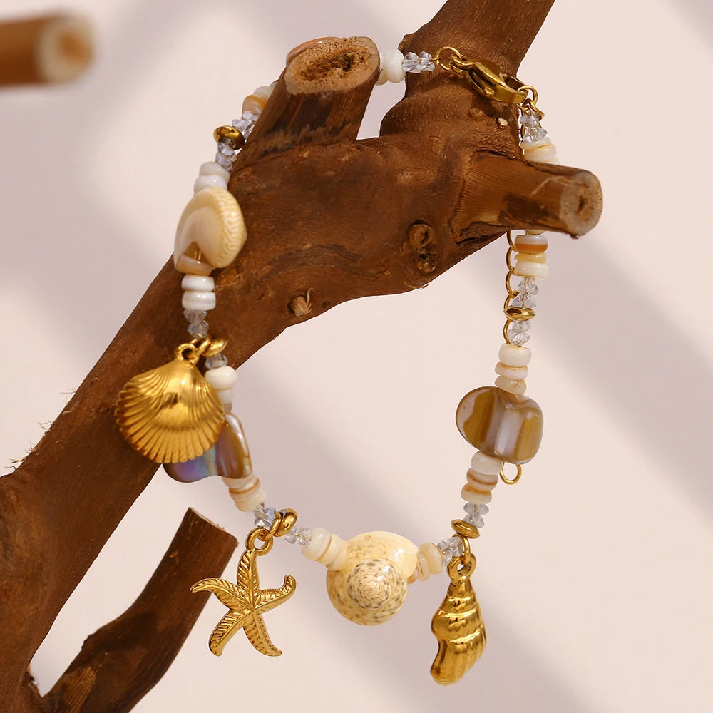 BEACH STYLE NECKLACE AND BRACELET SET