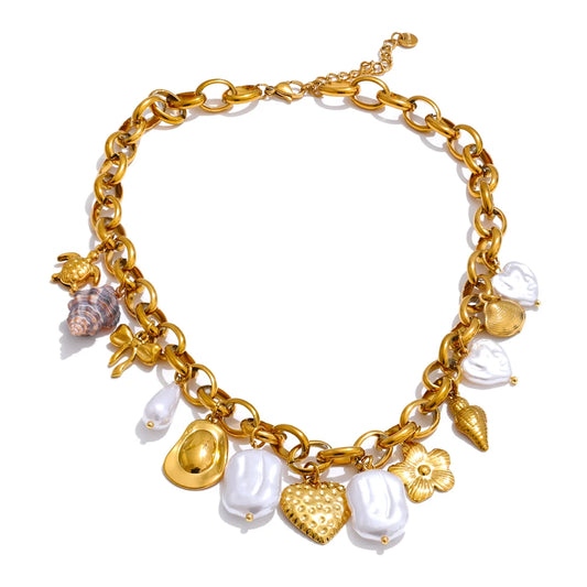 BEACH SHELLS HANDMADE NECKLACE