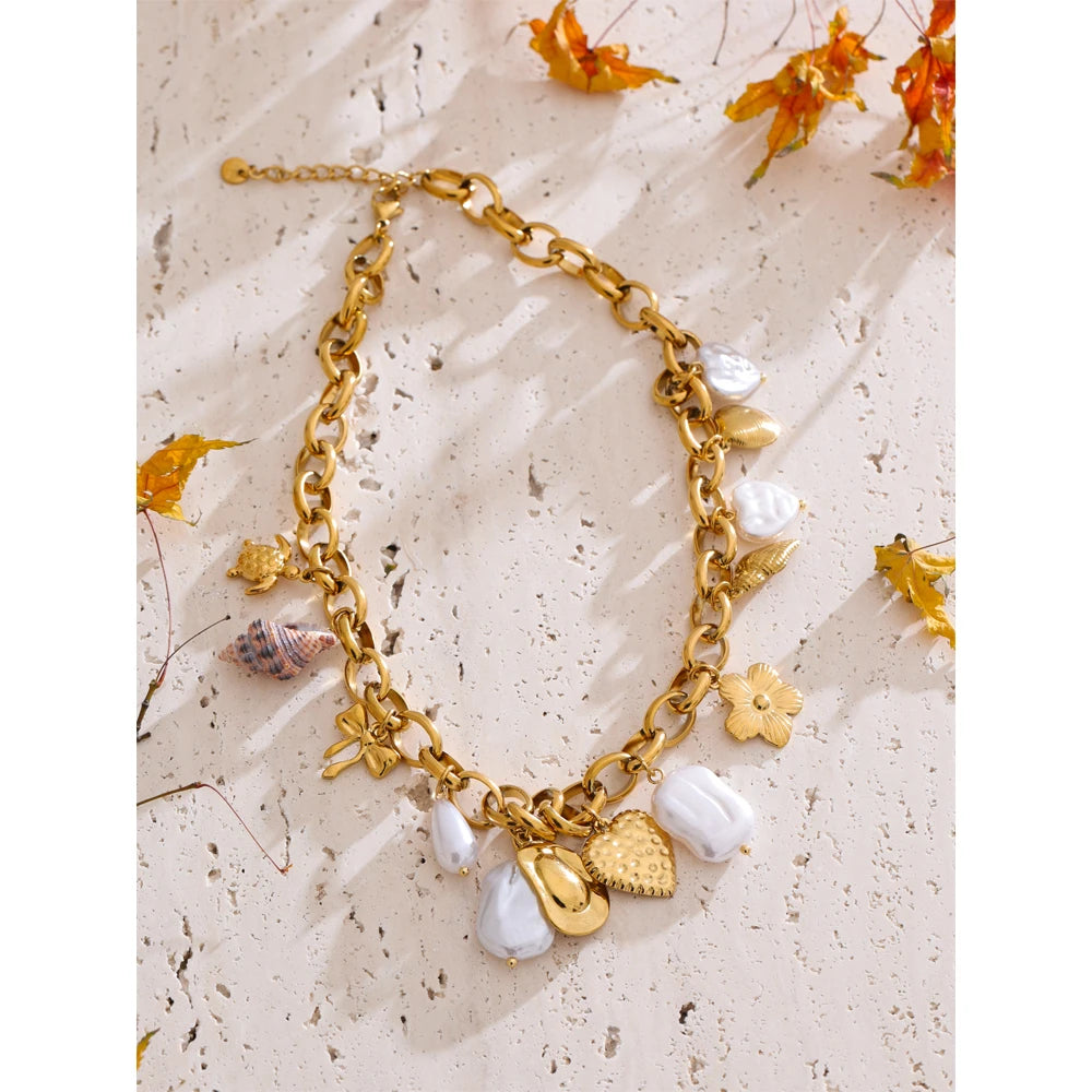 BEACH SHELLS HANDMADE NECKLACE