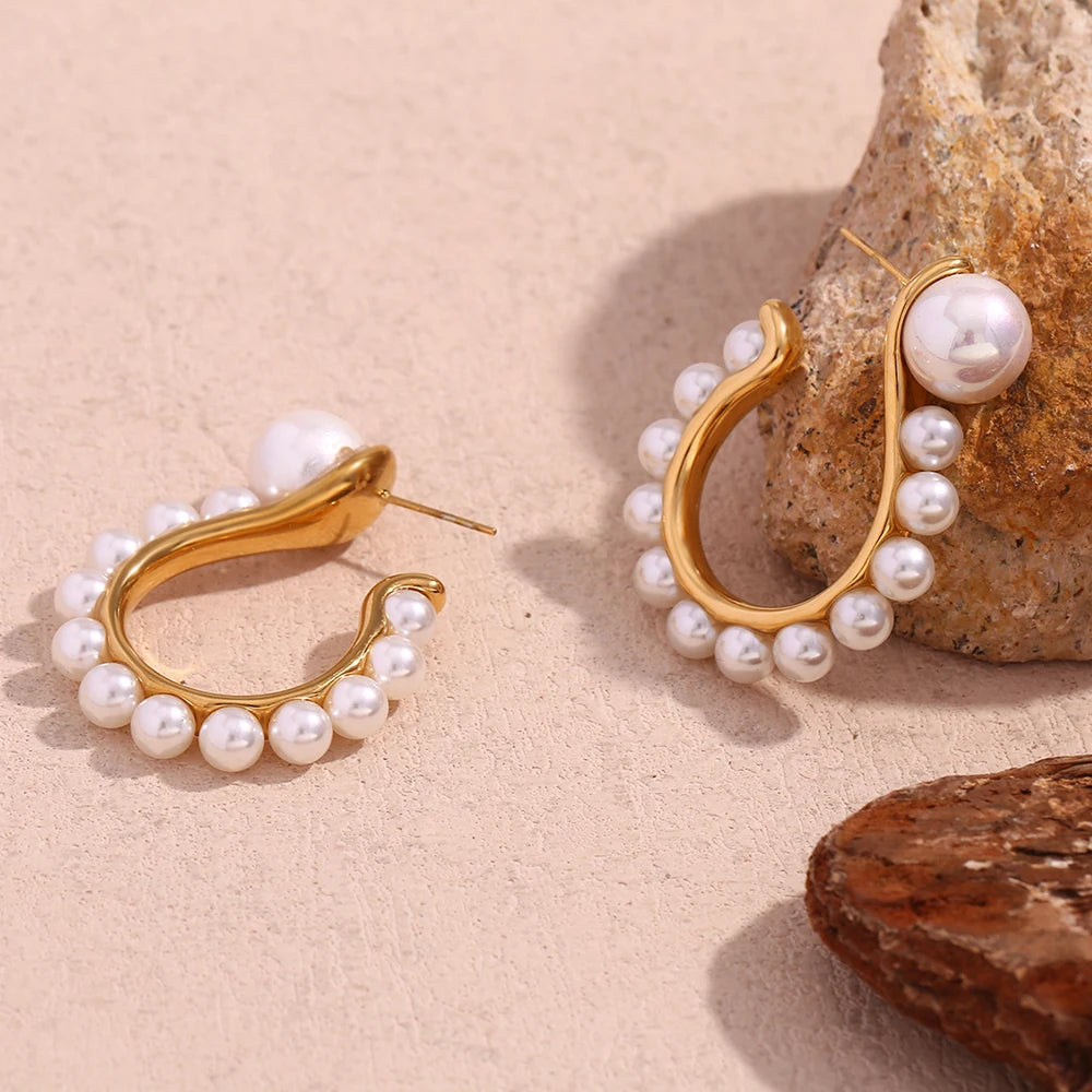 PEARLS LINE EARRINGS