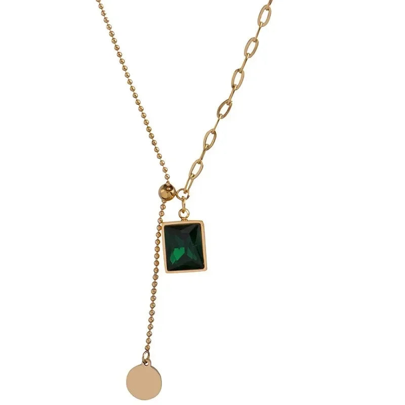 EMERALD CHAIN NECKLACE