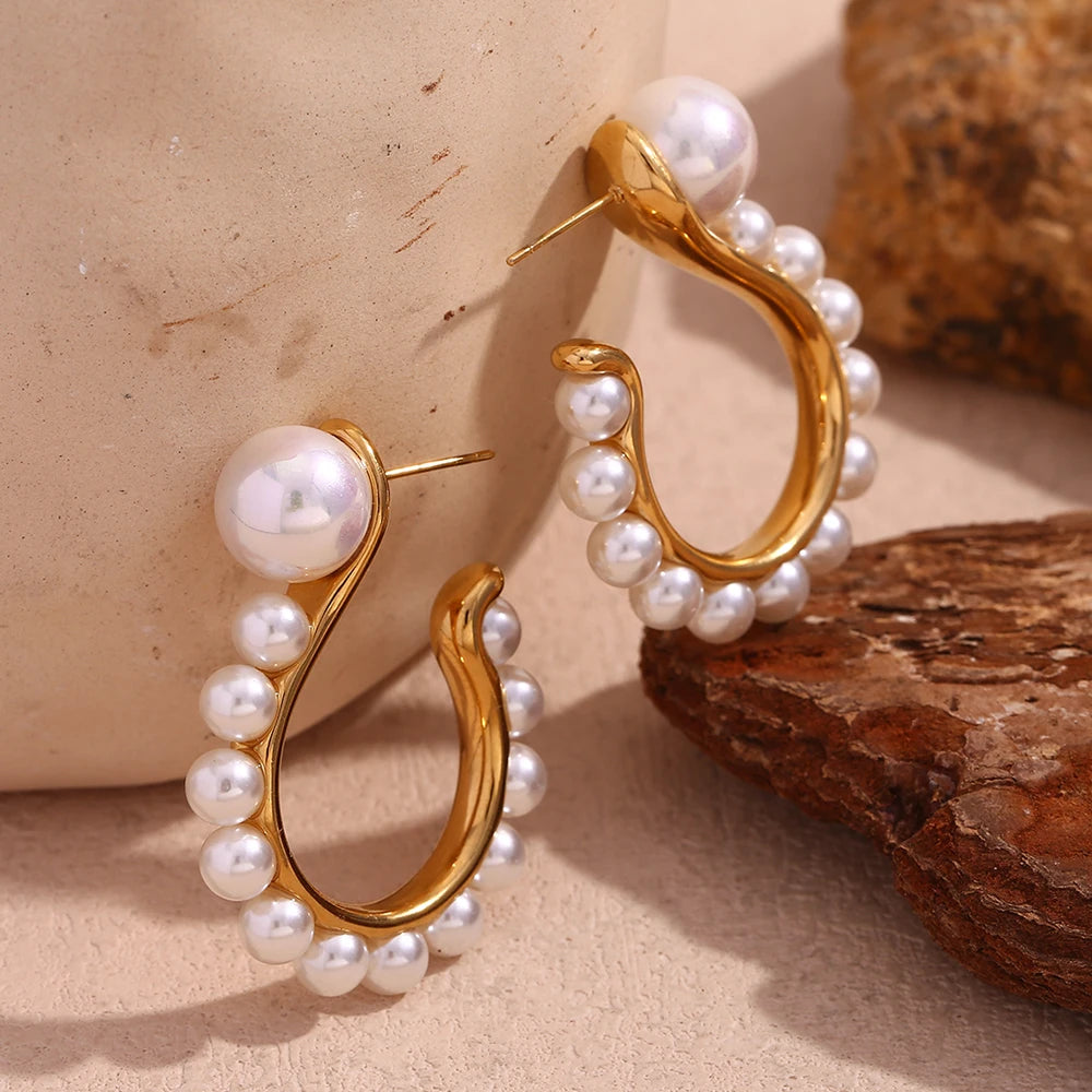 PEARLS LINE EARRINGS