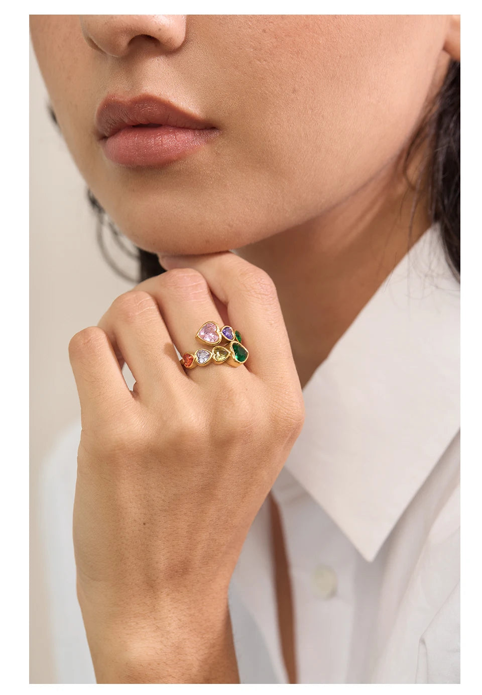 SHINY HEARTS RING