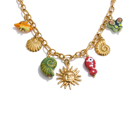 BEACH SHELLS HANDMADE NECKLACE