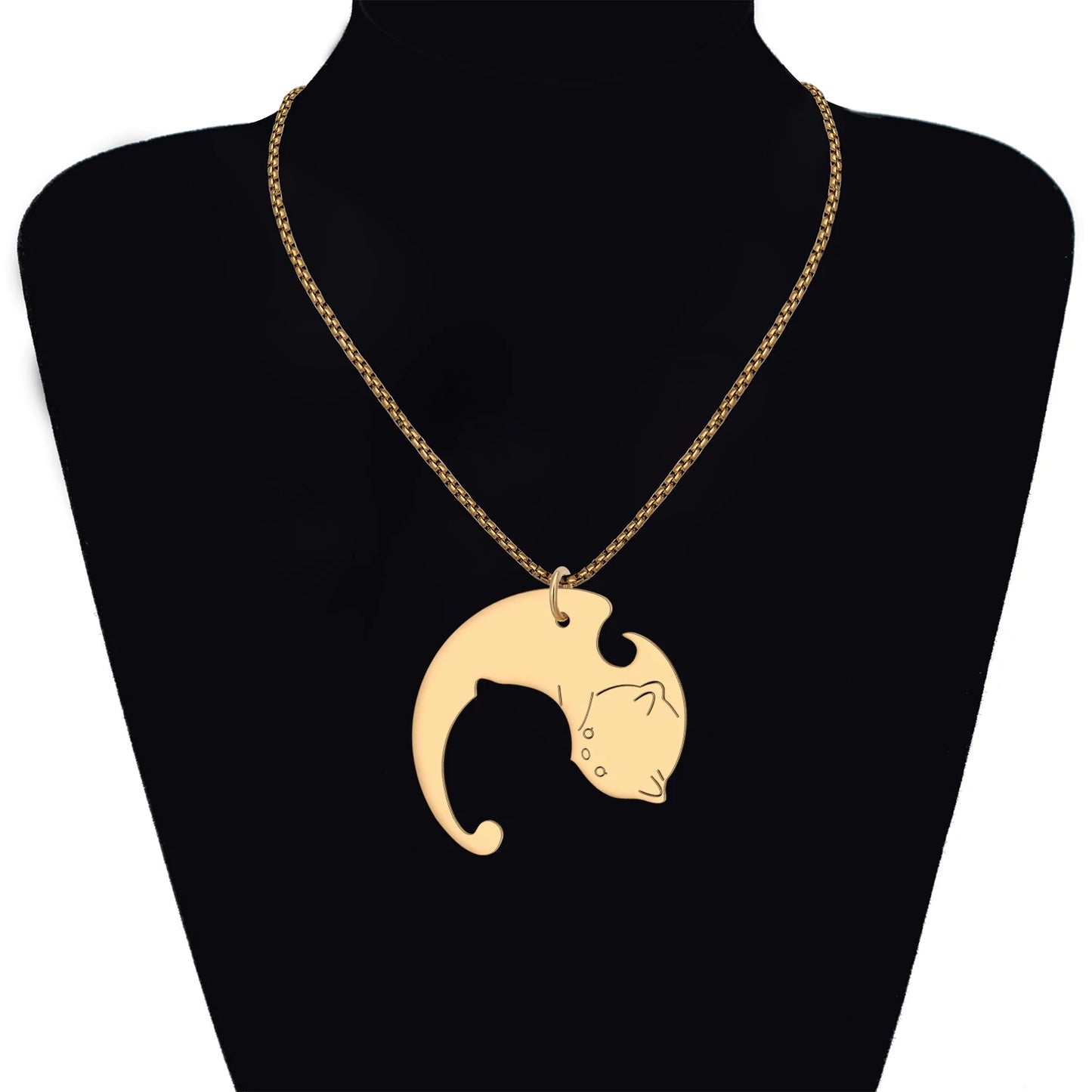 COUPLE KITTENS NECKLACE SET