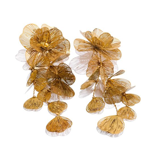 AMILIA WATERFALL FLOWERS EARRINGS