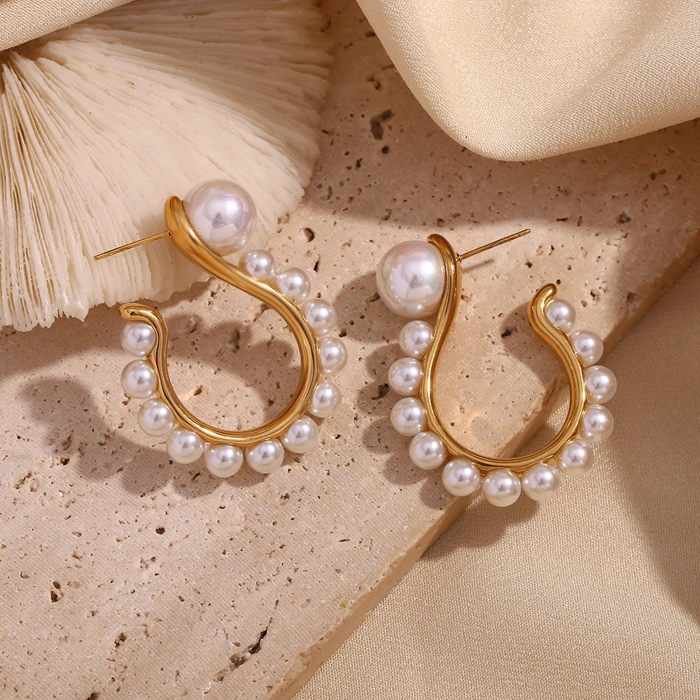 PEARLS LINE EARRINGS