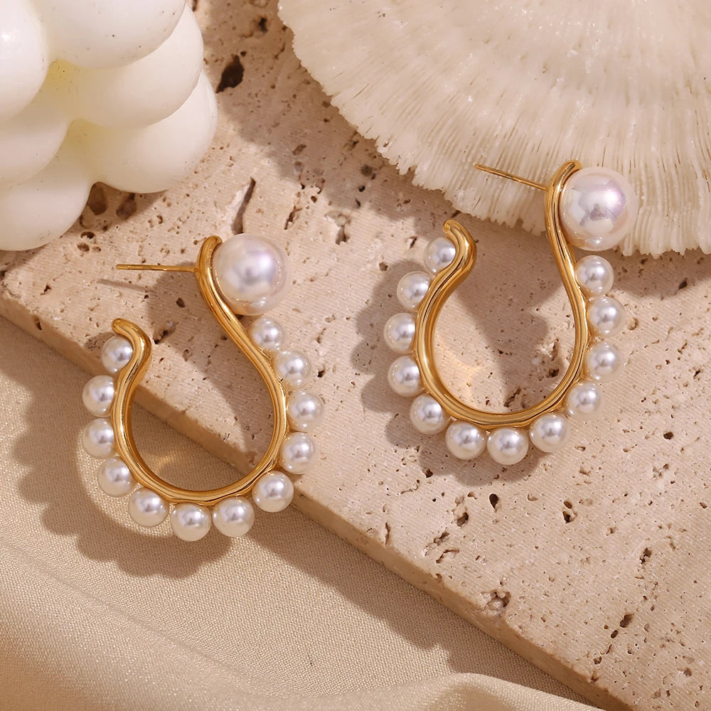 PEARLS LINE EARRINGS