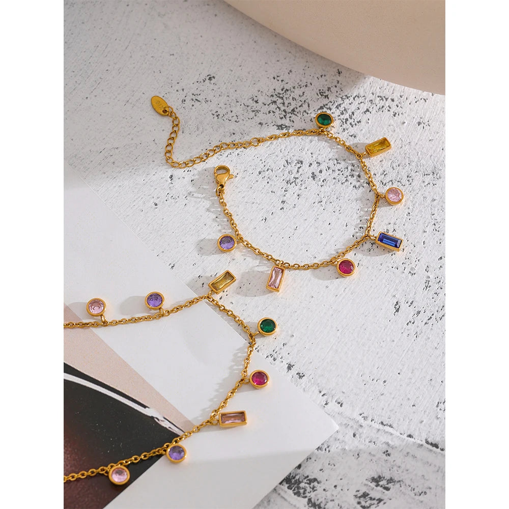 RAINBOW NECKLACE & BRACELET SET